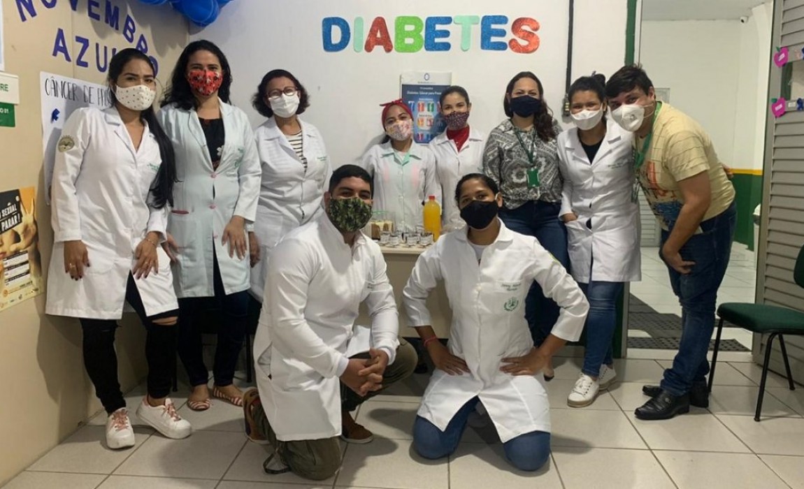 Alunos do curso de Nutrição da Esamaz realizam atividades educativas nutricionais para os pacientes diabéticos