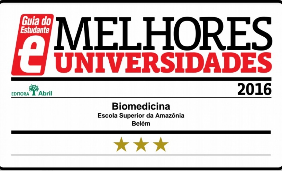 Curso de Biomedicina da Esamaz Ã© destaque no Guia do Estudante, da Editora Abril