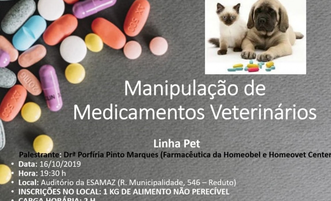Curso de Farmácia promove palestra sobre Manipulação de Medicamentos Veterinários nesta quinta (16)