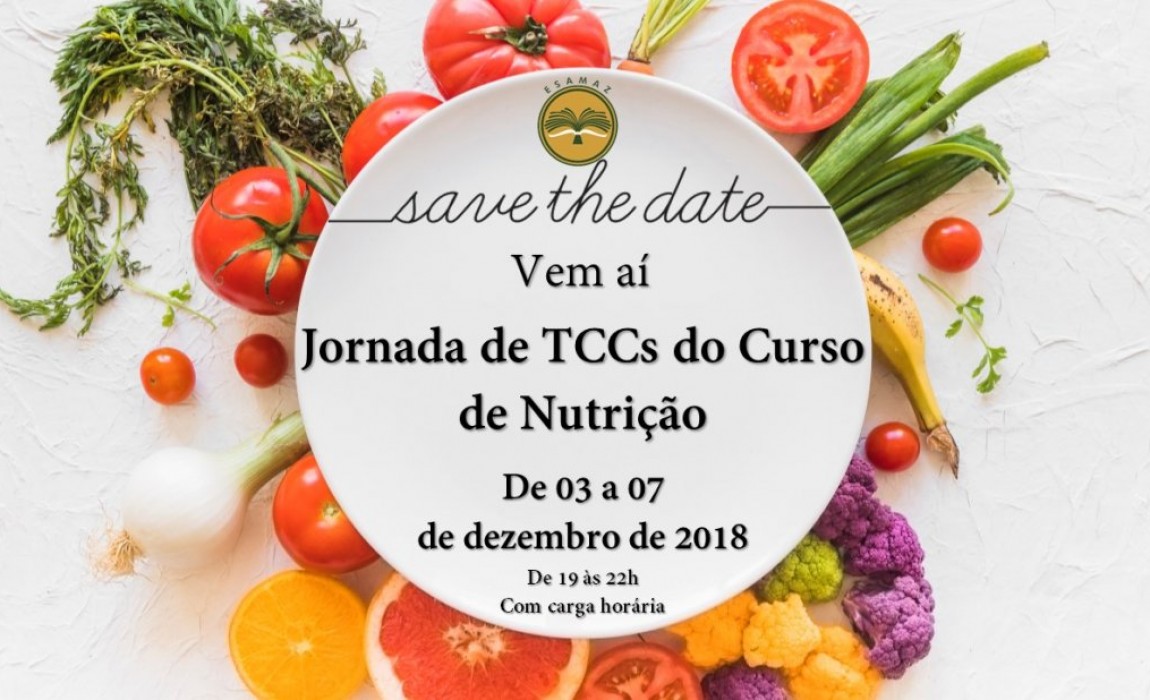 Curso de Nutrição terá Jornada de TCCs no mês de dezembro na Esamaz
