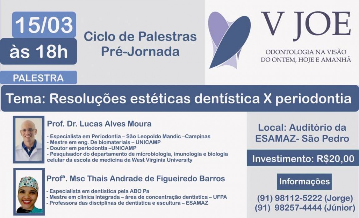 Centro Acadêmico de Odontologia promove Ciclo de Palestras da Pré-Jornada 2017 na Esamaz