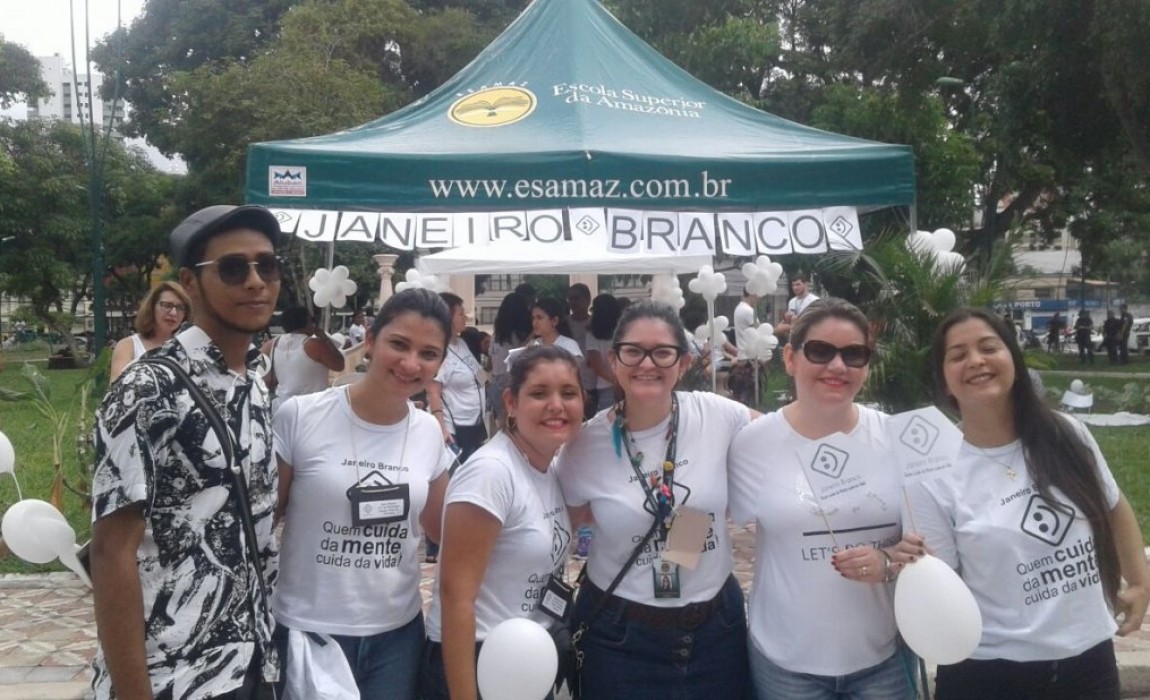 Curso de Psicologia da Esamaz participa da campanha Janeiro Branco, em Belém